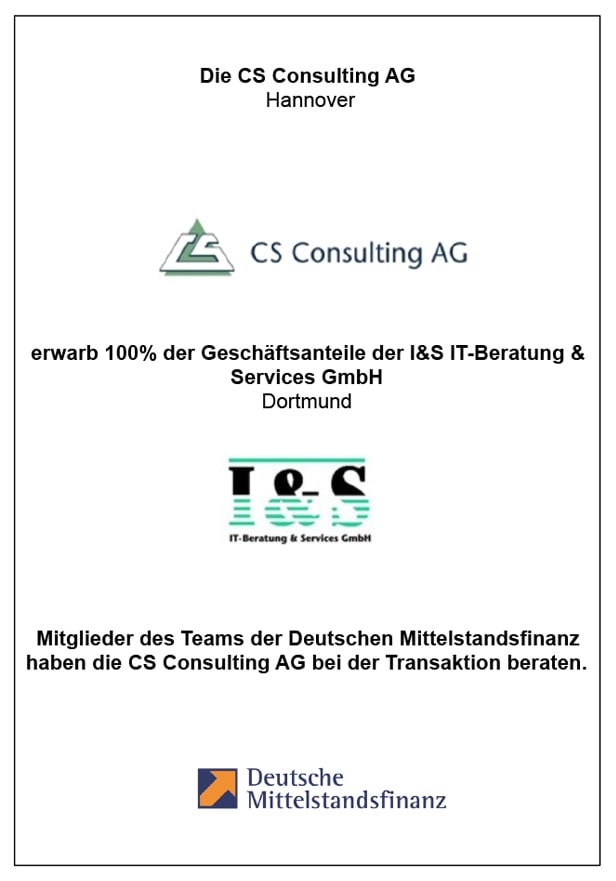 Referenz CS Consulting AG Transaktionsberatung Deutsche Mittelstandsfinanz DMFIN