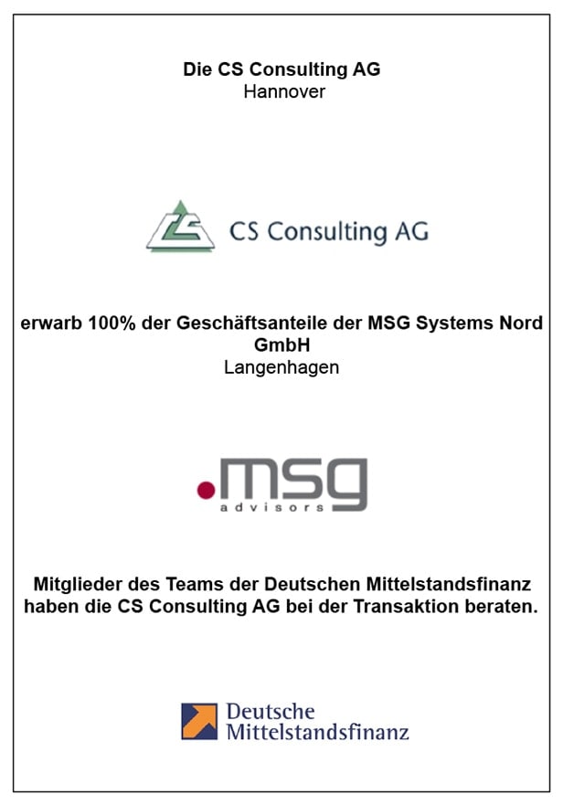 Referenz CS Consulting AG Transaktionsberatung Deutsche Mittelstandsfinanz DMFIN