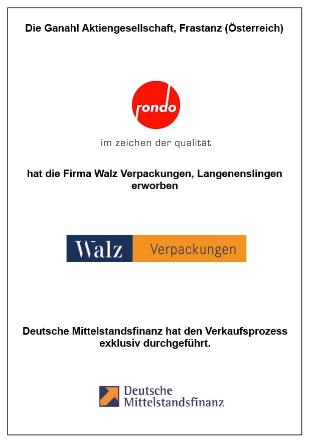 Referenz Walz Verpackungen Verkaufsprozess Deutsche Mittelstandsfinanz DMFIN 