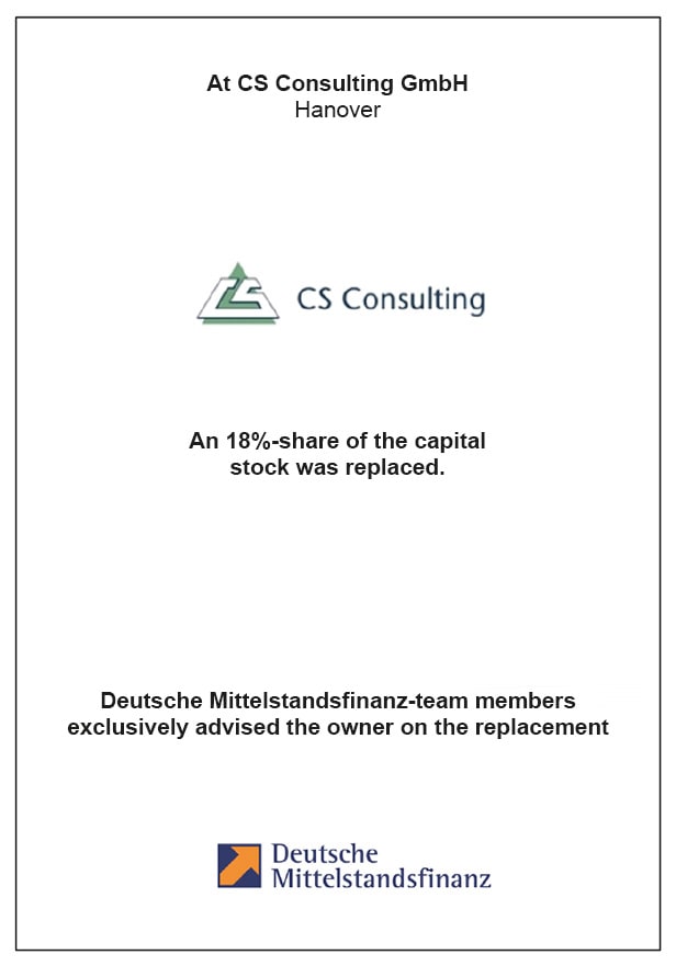 DeutscheMittelstandsfinanz Tombstone CSConsulting Stammkapital ENG