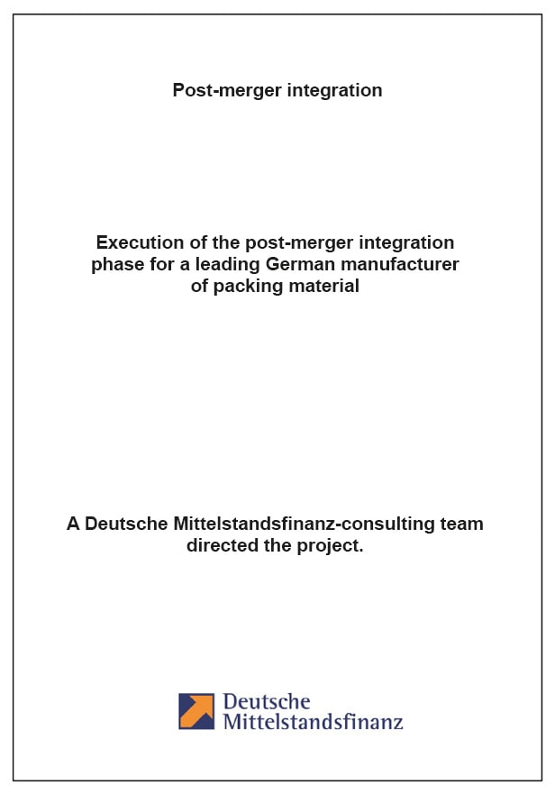 DeutscheMittelstandsfinanz Tombstone Postmerger ENG